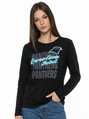 NFL TEAM APPAREL | CAROLINA PANTHERS Long Sleeve Ladies Fit Graphic Shirt XL